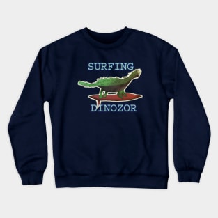 Surfing Dinozor Crewneck Sweatshirt